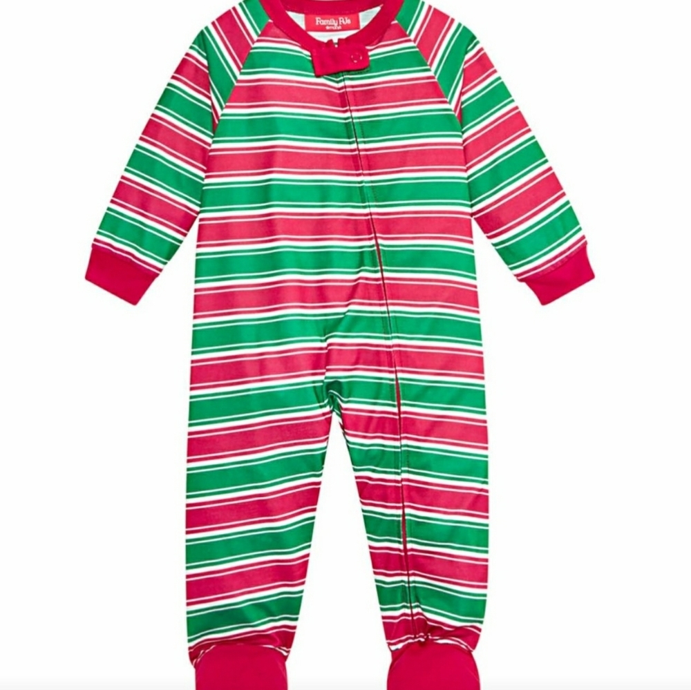 Infant Crushed it stripe Footed Pajamas